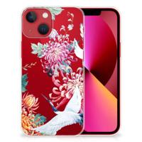 Apple iPhone 13 | TPU Hoesje | Bird Flowers - thumbnail
