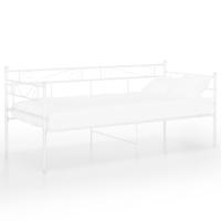 Slaapbankframe metaal wit 90x200 cm - thumbnail