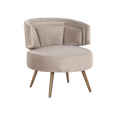 Richmond Fauteuil 'Hazel' Velvet, kleur Khaki Richmond Fauteuil 'Hazel' Velvet, kleur Khaki