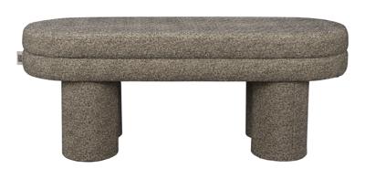 Dutchbone Bankje 'Fern' Bouclé, kleur Zwart