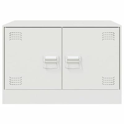 Salontafel 67x50x44 cm staal wit