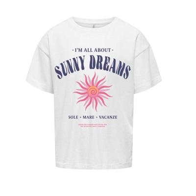 Kids ONLY zomer top S/S meisjes - box fit - off wit - Kogruth