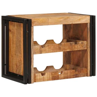 Wijnrek Bruin 100 x 45 x 33 cm Massief Ruw Mango Hout Wijnrek Bruin 100 x 45 x 33 cm Massief Ruw Mango Hout