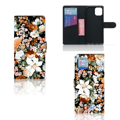 Hoesje voor Motorola Edge 20 Lite Dark Flowers Hoesje voor Motorola Edge 20 Lite Dark Flowers