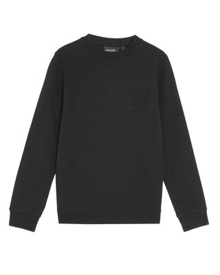 Lyle & Scott winter sweater jongens - zwart - geborduurd