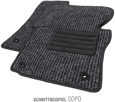 Petex voetmat "sopo car carpet sopo gr.3 anthracite 4-piece.