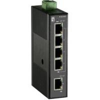 LevelOne ies-0500 fast ethernet unmanaged switch [5x 10/100mbps rj45, qos, ip30, din-rail] - thumbnail