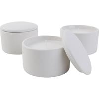 Keramische kandelaar incl kaars , afm 9x9x6,7 cm, 12 stuk/ 1 doos - thumbnail