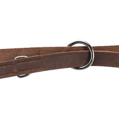 TRIXIE HONDENRIEM RUSTIC VERSTELBAAR VETLEER DONKERBRUIN 100X2,5 CM