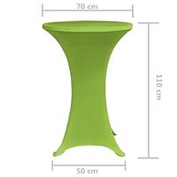 Tafelhoes stretch 2 stuks 70 cm groen - thumbnail