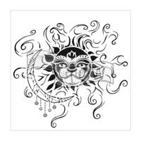 The Crafter's Workshop • template 30x30cm sun and moon - thumbnail
