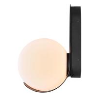 Nordlux Design buitenlampDalius zwart met witte bol - 2418271003 - thumbnail