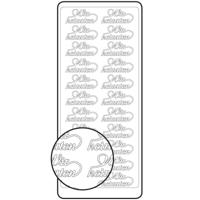 Vaessen Creative • sticker 10x23cm 10pcs goud wir heiraten - thumbnail