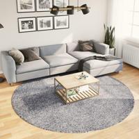 VidaXL Vloerkleed pamplona shaggy hoogpolig modern ø 240 cm blauw - thumbnail