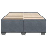 Bedframe zonder matras 140x200 cm fluweel donkergrijs - thumbnail