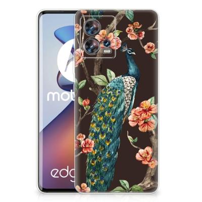 Motorola Edge 30 Fusion | TPU Hoesje | Pauw met Bloemen