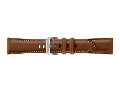 Samsung Stitch lederen armband ET-SLR85, horlogeband voor Galaxy Watch3 met 20 mm brugbreedte, echt lederen armband in bruin