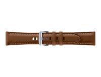 Samsung Stitch lederen armband ET-SLR85, horlogeband voor Galaxy Watch3 met 20 mm brugbreedte, echt lederen armband in bruin - thumbnail