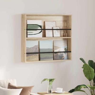 Tijdschrift Rek Sonoma Eiken 80 x 12 x 70 cm Bewerkt hout Tijdschrift Rek Sonoma Eiken 80 x 12 x 70 cm Bewerkt hout