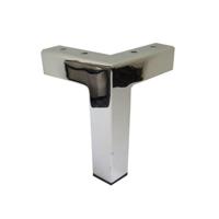 Stalen meubelpoot chroom hoek 3 bij 3 cm en hoogte 13 cm (3 x 3 cm) - thumbnail