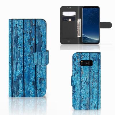 Samsung Galaxy S8 | Book Style Case | Wood Blue