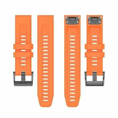 By Qubix - Siliconen sportbandje - Oranje - Compatible met Garmin Instinct 3 / Instinct E - 45mm - Compatible Garmin bandje - Bandbreedte: 22mm