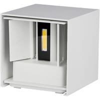 Moderne Vierkante LED Tuin Wandlamp 6W 4000K Mat Wit Aluminium - thumbnail