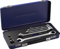 Promat/Tecwerk Ratel-ring-steeksleutelset | 8-delig sleutelwijdtes 8-19 mm | recht - 4000821505 - thumbnail