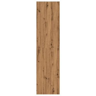 Kledingkast 100x50x200 cm bewerkt hout artisanaal eikenkleurig