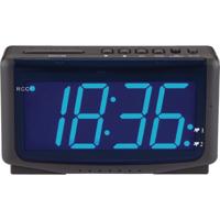 Zendergestuurde LED-wekker met blauw display - thumbnail