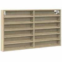 Vitrinekast 100x8,5x58 cm bewerkt hout sonoma eikenkleurig - thumbnail