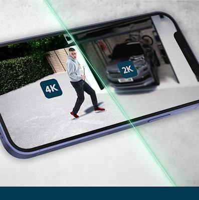 Arlo Ultra 2 draadloze WiFi-beveiligingscamera voor buiten, 4K UHD, 180˚ kleurennachtzicht, sirene, bewegingsdetectie, 2-weg-audio, Smart Hub inbegrepen, incl. proefp. Arlo Secure, 2 cam-kit, wit