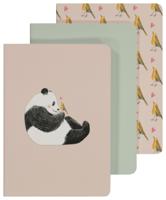 HEMA Schriften A5 Gelinieerd 3 Stuks Panda - thumbnail