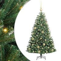 VidaXL Kunstmatige inklapbare kerstboom groen 120 cm pvc en metaal - thumbnail