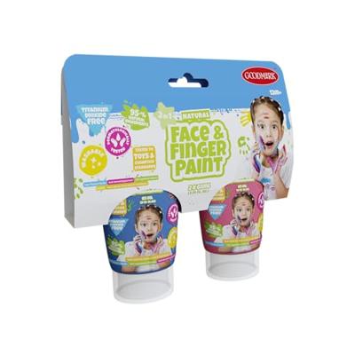 Boti Natural face & fingerpaint tube - blauw en roze, 2x65ml Boti Natural face & fingerpaint tube - blauw en roze, 2x65ml