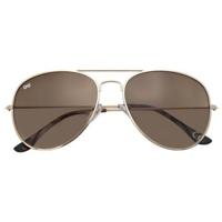 Croon zonnebril Scott unisex piloot polycarbonaat goud/bruin - thumbnail