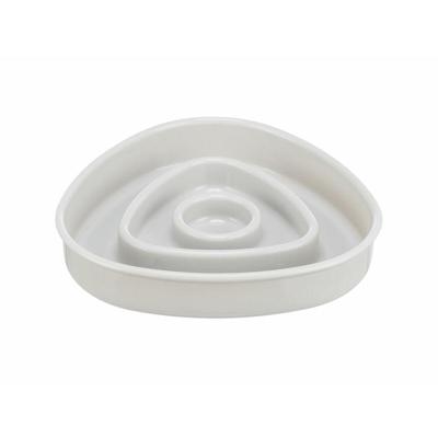 TRIXIE VOERBAK SLOWFEEDING KUNSTSTOF / TPR GRIJS 15X15 CM 350 ML