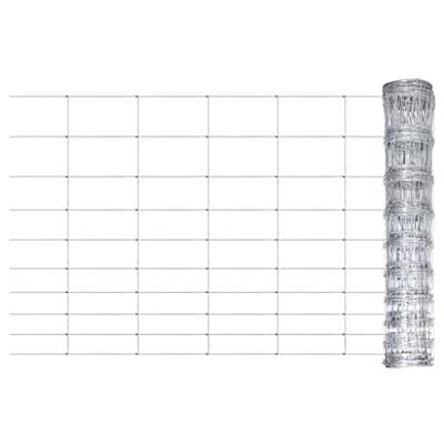 VidaXL Hek 50x1,2 m gegalvaniseerd staal zilverkleurig