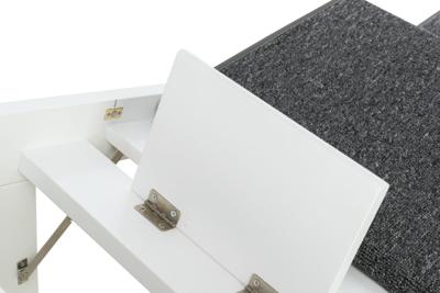 TRIXIE LOOPPLANK MET UITKLAPBARE TREDEN MDF WIT 44X106X46 CM TRIXIE LOOPPLANK MET UITKLAPBARE TREDEN MDF WIT 44X106X46 CM