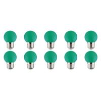 Voordeelpak 10x Groene LED Lamp E27 1W - Decoratieve Verlichting - thumbnail