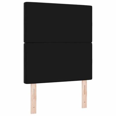 Fluwelen Hoofdbord Geruit met hoofdeinde Zwart 80 cm Fluweel