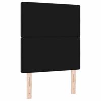 Fluwelen Hoofdbord Geruit met hoofdeinde Zwart 80 cm Fluweel - thumbnail