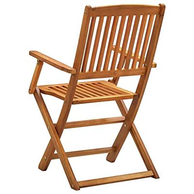 Tuinstoelen inklapbaar 2 st massief acaciahout - thumbnail