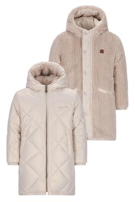 Like Flo winter winterjas meisjes - goud - Ariana - lang, reversible, capuchon, metallic
