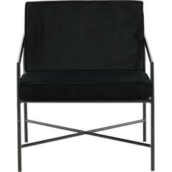 Nohr Fauteuil 'Sidra' Velvet, kleur Zwart