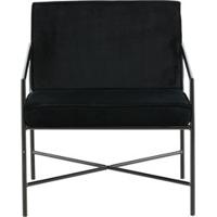 Nohr Fauteuil 'Sidra' Velvet, kleur Zwart - thumbnail