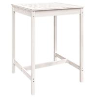 3-delige Barset massief grenenhout wit - thumbnail