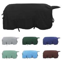 VidaXL Paardendeken zwart polyester - thumbnail