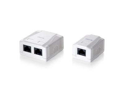 Equip 235112 surface mounted box 2-port cat.5e unshielded, white