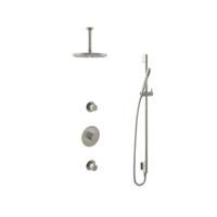 Hotbath Buddy - Inbouw Regendoucheset - 2 Stopkranen - Thermostatisch - Plafondbuis 15 cm - Hoofddouche 250 mm - Staafhanddouche - Glijstang 900 mm - Waterbesparend - V02 - thumbnail